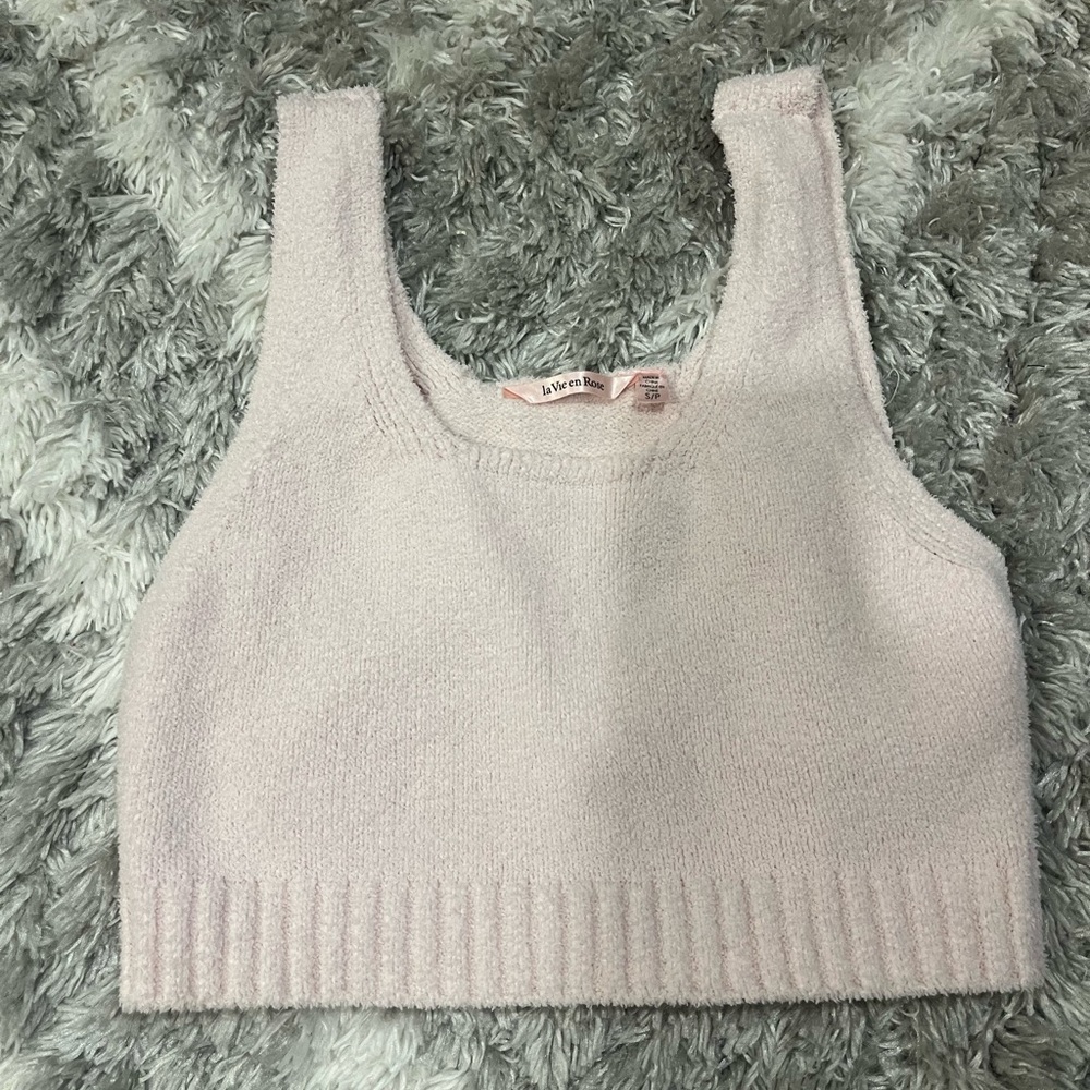 Super Soft Pink Knit Tank Top